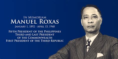 fifth president of the philippines|Manuel A. Roxas, transition and rehabilitation president.